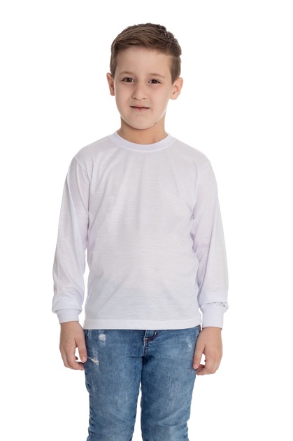 Camiseta Infantil/Juvenil 30/1 PV Manga Longa