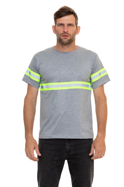 Camiseta 30/1 PV Anti-Pilling Com Faixa Refletiva Manga curta