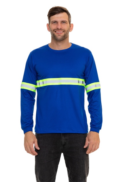 Camiseta 30/1 PV Anti-Pilling Com Faixa Refletiva Manga Longa